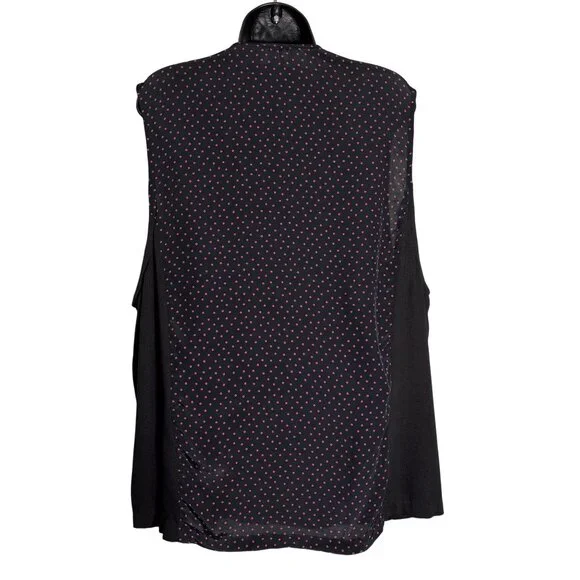 Vintage Colorblock Floral Patchwork Vest By Carole Little 14W - Picture 2 of 9